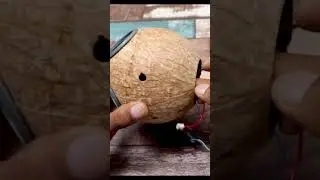 i Turn Coconut Shell into Bluetooth Speaker  How to Make Coconut Speaker #shortsvideo #shorts