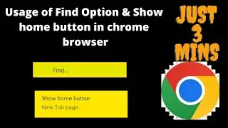 Find option in Google Chrome Browser 2022