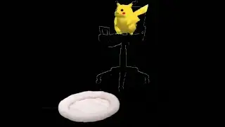 Spinning Chair Pikachu Falls Over