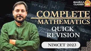 ALL TOPICS COMPLETE REVSION FOR NIMCET 2023 | 