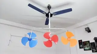 Ceiling Fan Experiment Under The (3-X) Horizontally Kipas Angin Rotation ‼️ CF vs SF ⚡️
