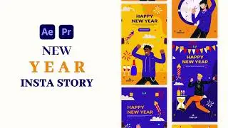 New Year Instagram Story After Effects Template Free Download