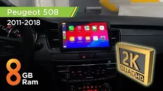 Peugeot 508 8 GB RAM 2K(2000x1200px) Ekran Kablosuz Carplay Android Multimedya Navigasyon