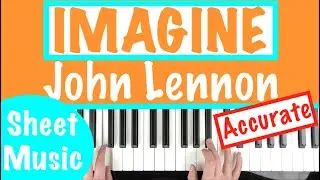 IMAGINE - John Lennon Piano Tutorial [chords accompaniment]