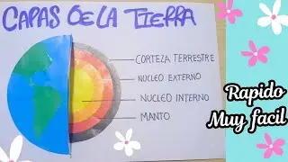como hacer las CAPAS DE LA TIERRA muy facil /proyecto de ciencias