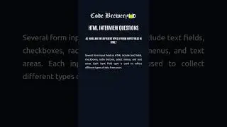 40. What are the different types of form input fields in HTML?