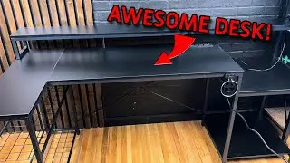 Bestier Gaming Desk With Power Outlets & Lights- Review
