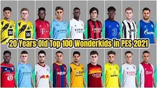 20 Years Old Top 100 Wonderkids in PES 2021