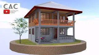 Simple Farmhouse | Tropical House | 7x9.5m | Three Bedroom