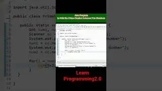 Java Program to Print Prime Number between Two Numbers 
