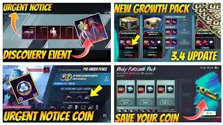 🔴 Urgent Notice | Discovery Event 3.4 version | A9 Royal pass | New Collaboration Code Geass Leaks
