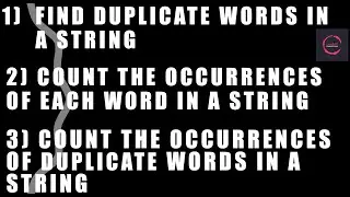 Count the occurrences of duplicate words in a String - Java 8 Coding Interview question