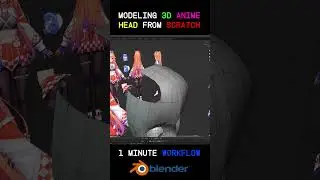 How I Create Anime Head   #blender #3dmodeling #anime #shorts