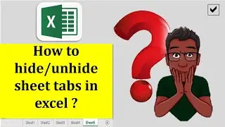 How to hide/unhide sheet tabs in excel? | Excel Tips