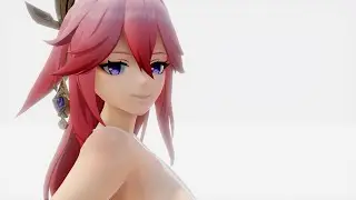 ||mmd r18|| Hot summer |Yae Miko|