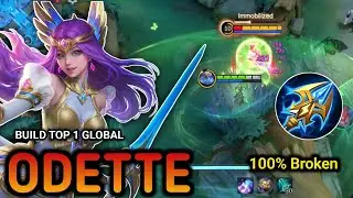NEW ODETTE BUILD IS INSANE! One Shot Everyone 🔥 - Build top 1 global Odette ~ Mobile Legends