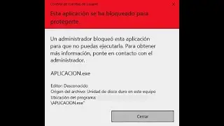 An administrator blocked this application. Solution