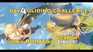 Day 4 Gliding Challenge (30k+ RUN) w/ TIPS AND TRICKS Genshin Impact Event