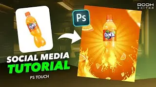 Como Criar Manipulação de imagem no PS TOUCH para rede social | Fanta Laranja