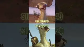 Sid (2024) Vs Sid (2002) (Ice Age Character Old Vs New) #edit #meme #shorts