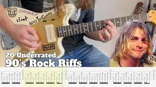 20 Underrated 90's Rock Riffs (with Guitar TAB)