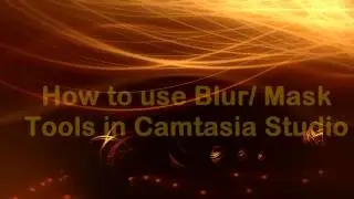 How to use Blur or Mask  Tools in Camtasia Studio
