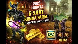 1 SAAT FARM 20M 😯😯 KONGA FARM 2026 ! KNİGHT ONLİNE SIFIRDAN FARM SLOTLARI