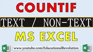 How to Count Text and Non Text Value from a Range in Excel 