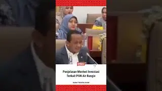Penjelasan Menteri investasi mengenai Proyek strategis nasional air bangis