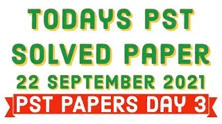 Todays PST Solved Paper | IBA Maths | 22 September 2021