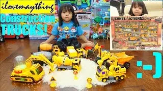A Lot of CONSTRUCTION TRUCKS! Kids' TOY TRUCKS! Dump Trucks, Cement Mixer Trucks and More!