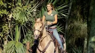 Pretty Girl On A Horse In Slow Motion