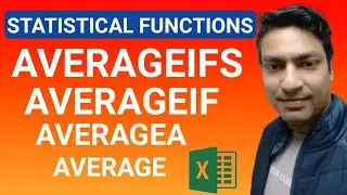 Average Functions In Excel: Average, Averagea, Averageif, Averageifs | Statistical Functions