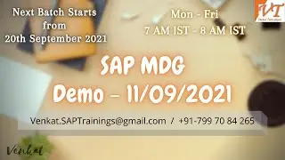 👉SAP MDG Demo👈 || 11-09-2021