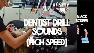 Dentist Drill Sounds 🦷 - 1 Hour | High Speed Switched On And Off | #dental #asmr #blackscreen