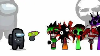 Mini Crewmate Kills Emoji Sprunki Characters | Among Us