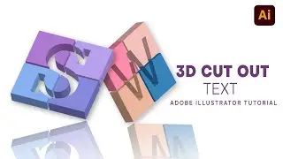 Create 3D cut out text - Adobe Illustrator Tutorial