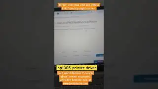 HP1005 Printer Driver Official Link