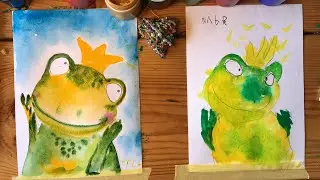 ЛЯГУШКА. Рисование для малышей. Рисуем с Илюшей