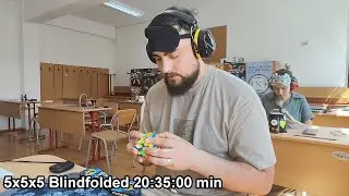 20:35.00 min - 5x5x5 Blindfolded Single Official Solve - Bucharest Big N Blind Warm Up 2024