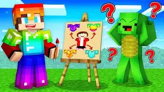 JJ use DRAWING MOD to Prank Mikey With OP Armor in Minecraft (Maizen)