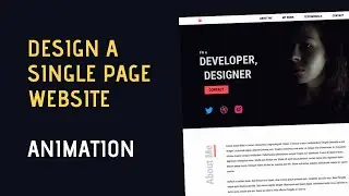 Design A Single Page Static Website (AOS Library for Animation)