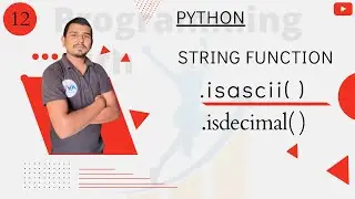 string isascii function|string isdecimal function in python(Hindi) 