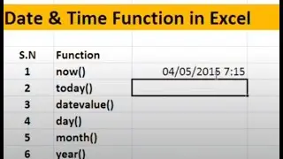 Date & Time Functions in excel full details || Advanced Date & Time Functions in Excel with example