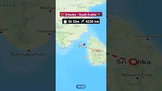 Srilanka to Soudi Arabia to flight ✈️ route explore live #flight #route #explore  #excelbytesized