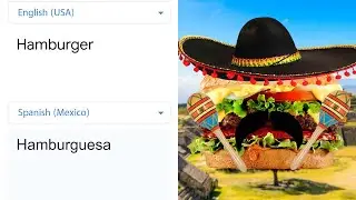 Hamburger in different languages meme