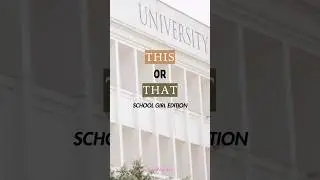 School Girl Edition 🧚‍♂️ #aesthetic  #this #thisorthat #pick #shorts #short #youtubeshorts #choose