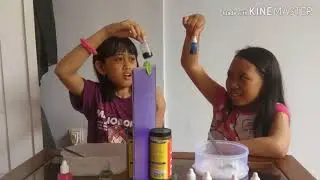 Twins Telepathy Slime Challenge 💗 by Michelle and Keisha