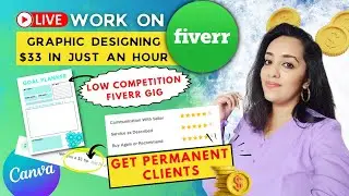 Earn money on FIVERR and CANVA 💰 LIVE Fiverr Graphic Design Work 💰 Graphic Designing 💰Canva Tutorial