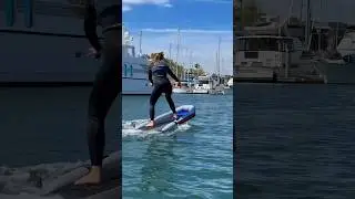First time on eFoil  🏄🏼‍♀️#efoiling #efoil #electricsurfboard